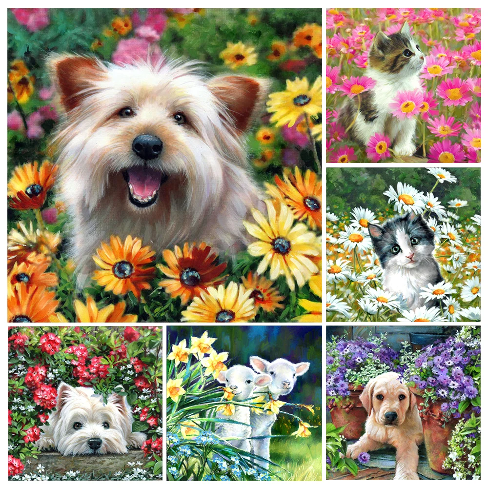 

Алмазная живопись 5D DIY, новые животные, детская рукоделие, Алмазная мозаика, собака, вышивка крестиком, подарок KB170