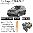 8x Canbus led салона комплект ламп для Nissan Rogue 2008 2009 2010 2011 2012 2013 Аксессуары led Внутреннее освещение комплект