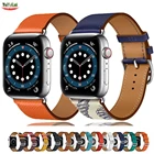 Кожаный ремешок для Apple watch 5 band 44 мм 40 мм iWatch 38 мм 42 мм подлинный Браслет для Apple watch series 6 5 4 3 SE