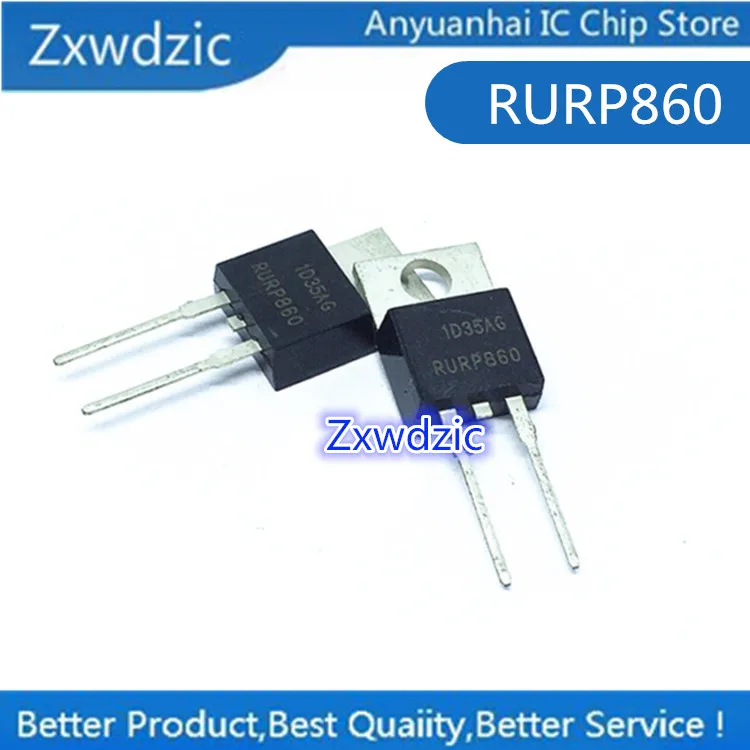 

10pcs 100% New Imported Original RURP860 TO-220-2 Fast Recovery Diode 8A 600V