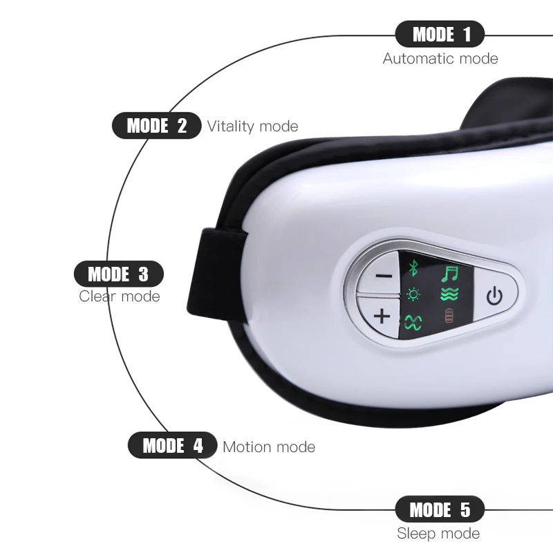 Электрический воздушный Давление массажер для глаз Blueteeth музыку с подогревом