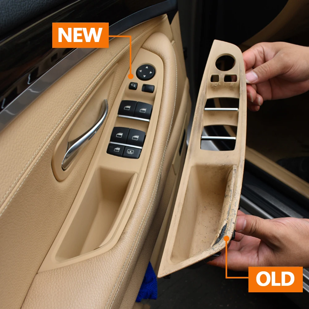 Передний левый бежевый черный коричневый Автомобильный интерьер F10 дверной