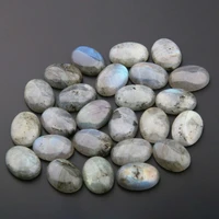 10pcs natural stone elliptical shape labradorite cabochon no hole beads for making jewelry diy accessories loose beads