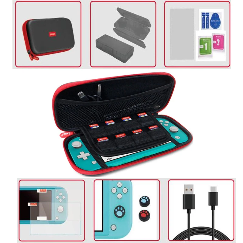 Дорожный переключатель Lite NS мини аксессуары сумка чехол + закаленная экранная