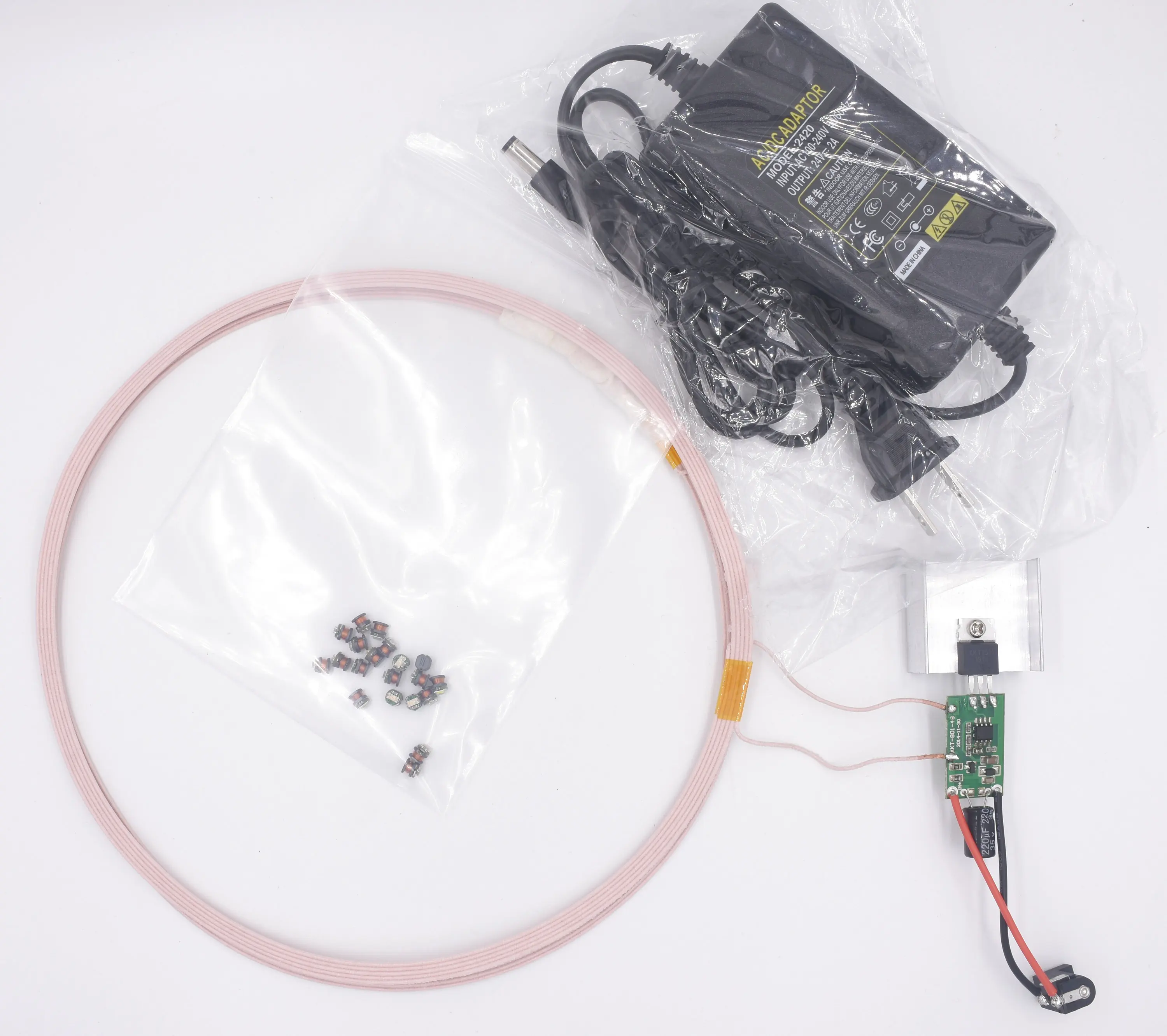 Taidacent 270mm Large Wireless Led Coil Inductive Induction Leds Power Bank Supply Charger Module 24V Long Distance | Электроника