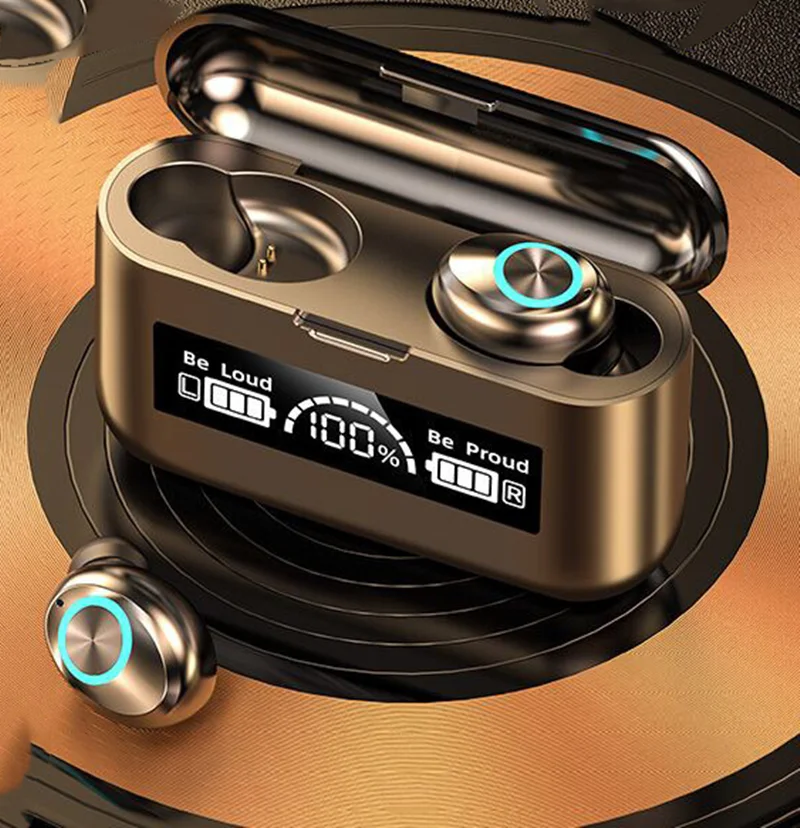 

TWS Bluetooth 5.2 Earphones Wireless Headphone 9D Stereo Sports Waterproof Earbuds Headsets With Microphone 2000mAh Charging Box