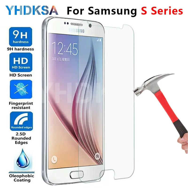 0,22 мм 9H Защитное стекло для samsung Galaxy S7 S6 S5 S4 S3 mini Note 5 4 3 закаленное защитное стекло для экрана