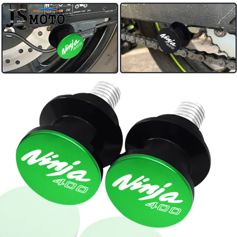 

Motorcycle M8 Swingarm Spools Rear Stand Screws Sliders Aluminum Accessories For KAWASAKI NINJA400 Z400 Ninja 400 z400 2018-2021