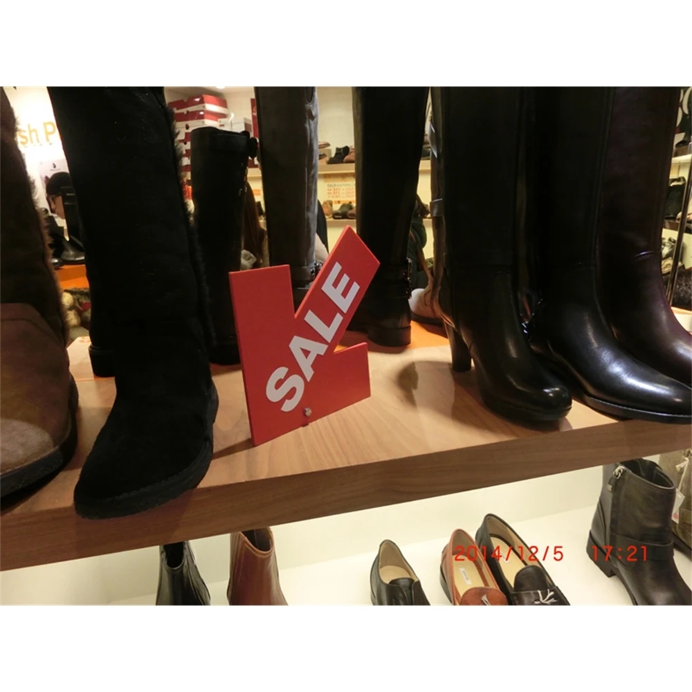 Красная вывеска акриловая рекламная магазина настольная распродажа подставка