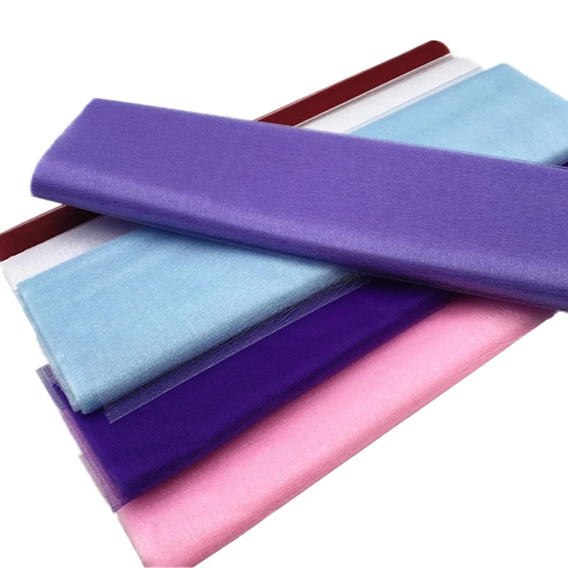 5 м/лот прозрачная органза тюль рулон Хрустальная ткань катушки Свадебные