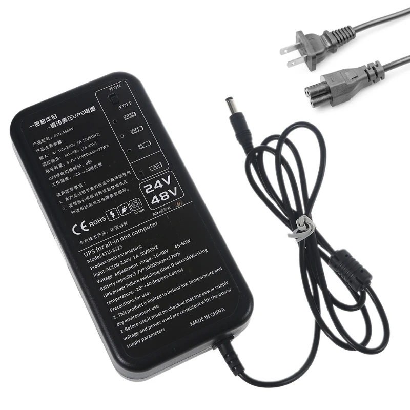 10000mAh 5 5x2 5mm DC 20V 24V 36V 48V Регулируемый UPS источник питания для всех в одном ПК Polycom