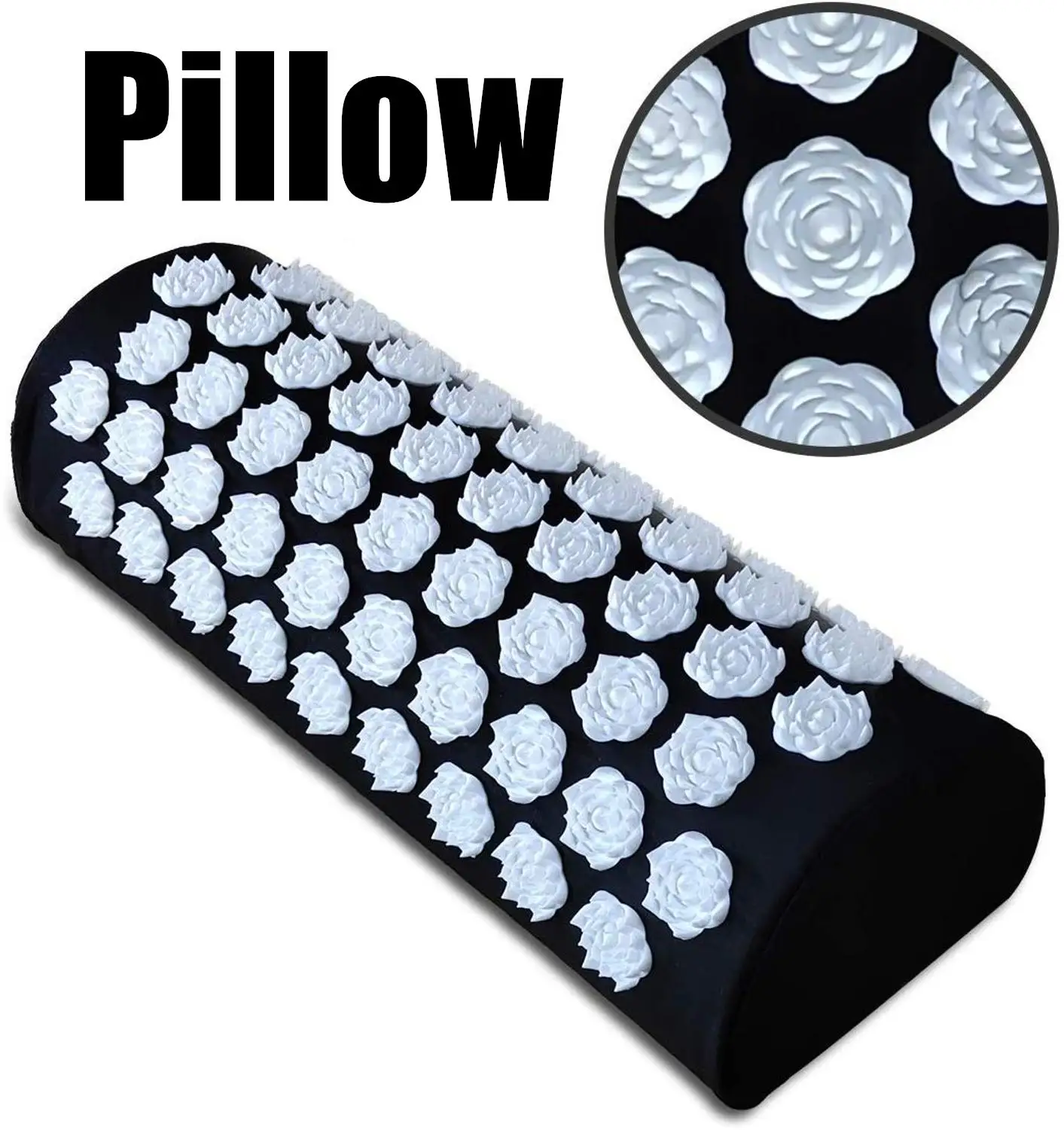 Black Pillow Коврик/подушка 2 варианта) йога коврик с шипами Подушка Лотос Акупунктура Массажный коврик кровать Пилатес Массажер для йоги Подушка облегчение боли и стресса - Цвет: Black Pillow