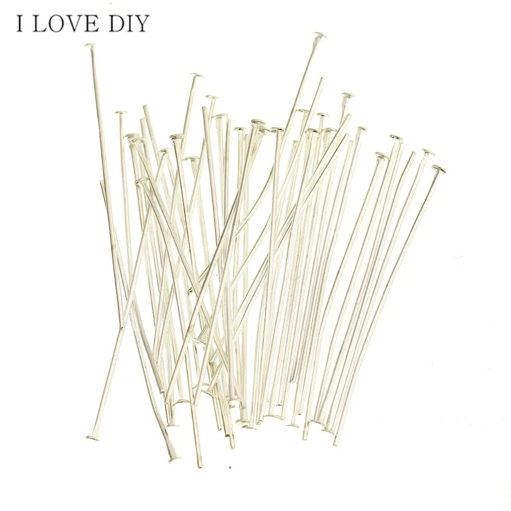 100 шт./лот 60 мм 70 из нержавеющей стали посеребренные шпильки для самостоятельного