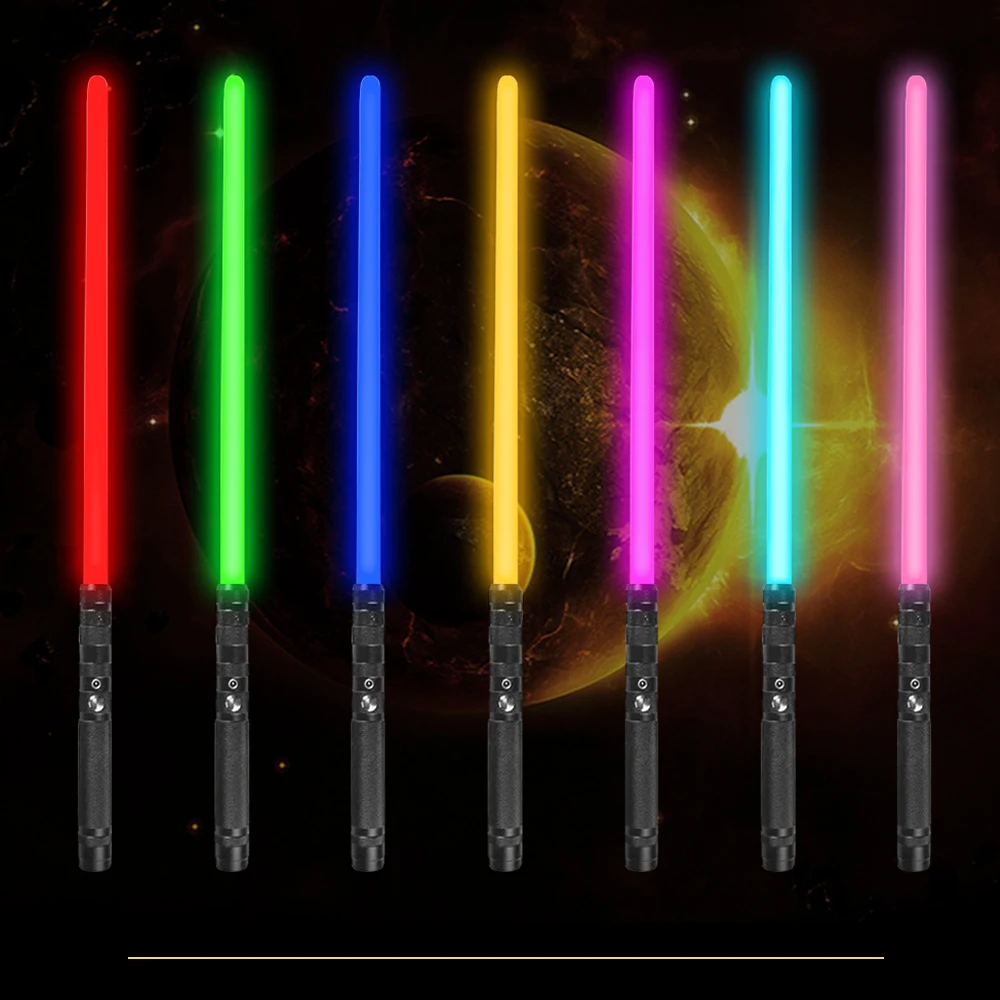 

RGB Lightsaber Heavy Dueling Metal Handle RGB 12 Colors change 1 Soundfonts Force FX FOC Blaster Toys Gift Flashing laser Sword
