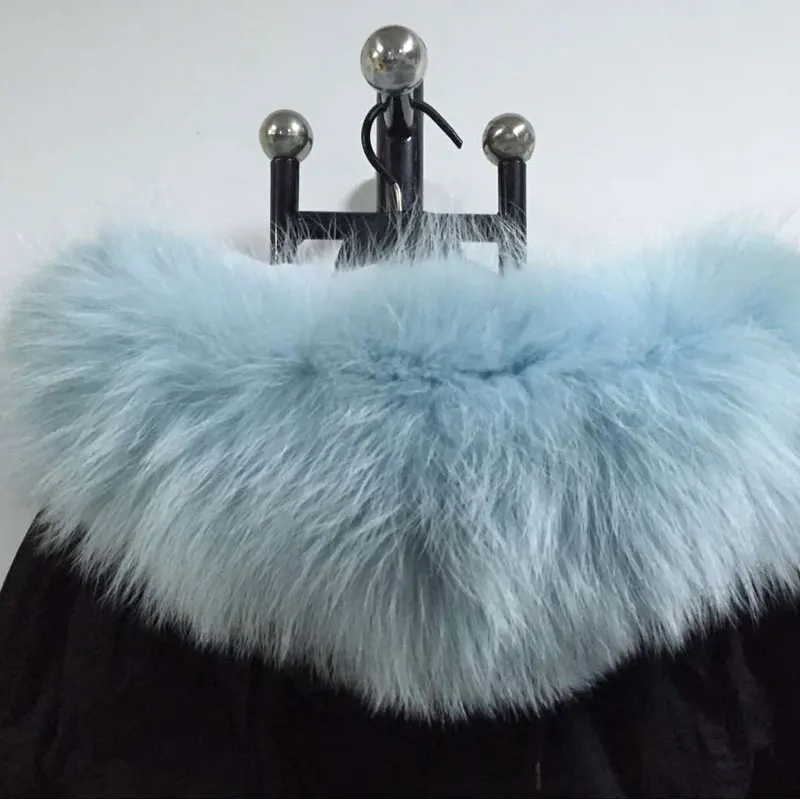 2019 Новая коллекция Skyblue большой меховой воротник Толстая теплая парка для женщин