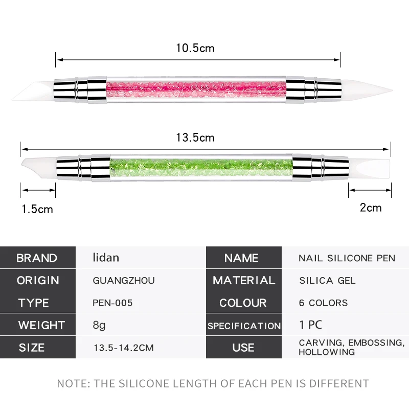 Кисти для ногтей с зеркальными блестками ручка нанесения акрилового лака