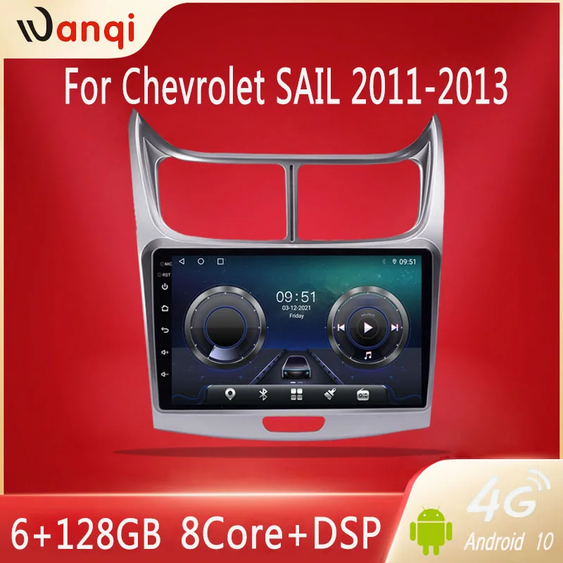 

Wanqi 48 EQ DSP автомобильный радиоприемник с навигацией GPS мультимедийный для Chevrolet SAIL 2011 2012 2013 Android 10,0 6 ГБ + 128 Гб 5.0bt WIFI