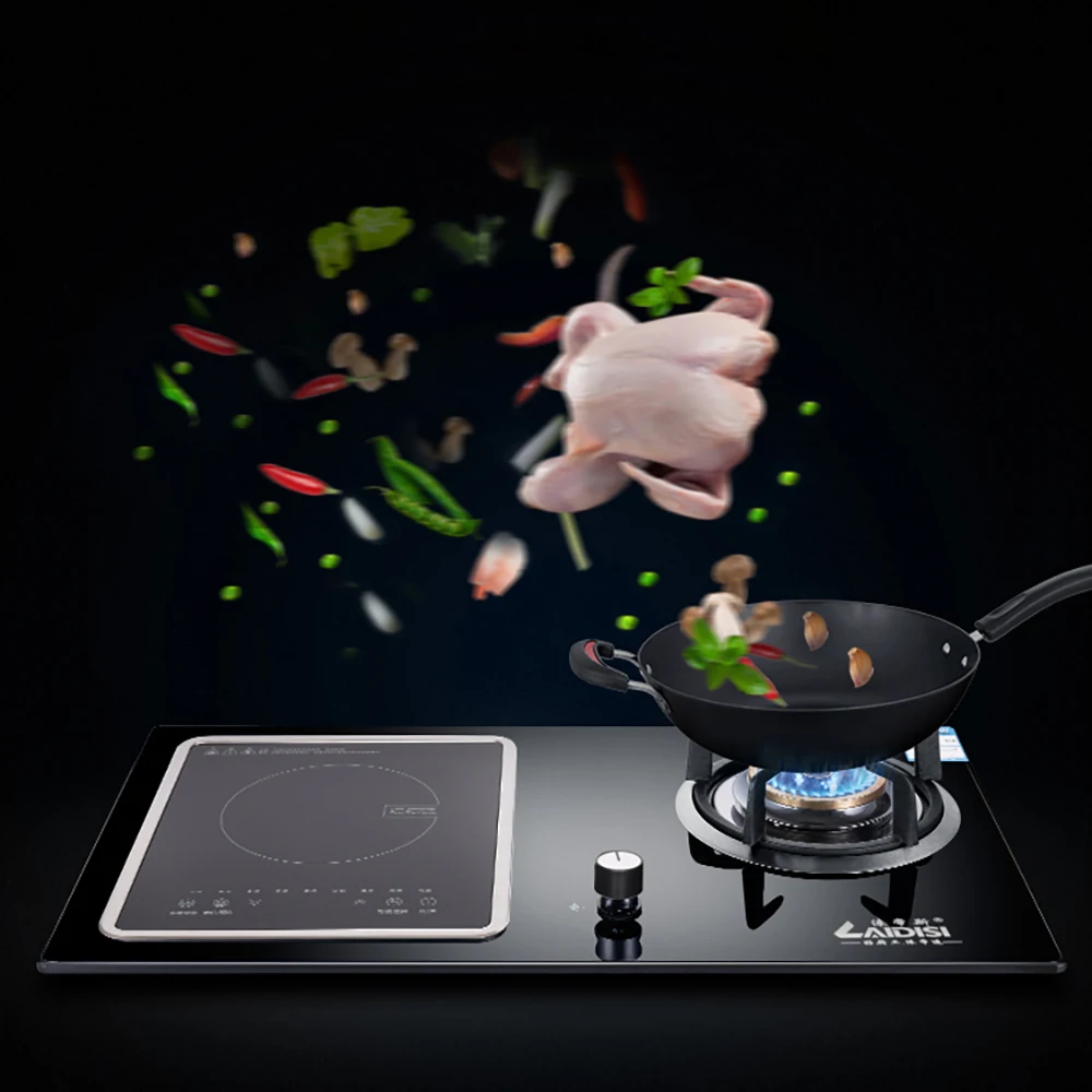 Кухонная газово-электрическая индукционная плита двойного назначения Бытовая