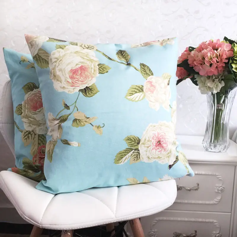

Pure Cotton Hug Pillowcase Sofa Cushion Pillow Bedside Backrest Car Pillow Four Seasons Cotton Canvas Pastoral Style