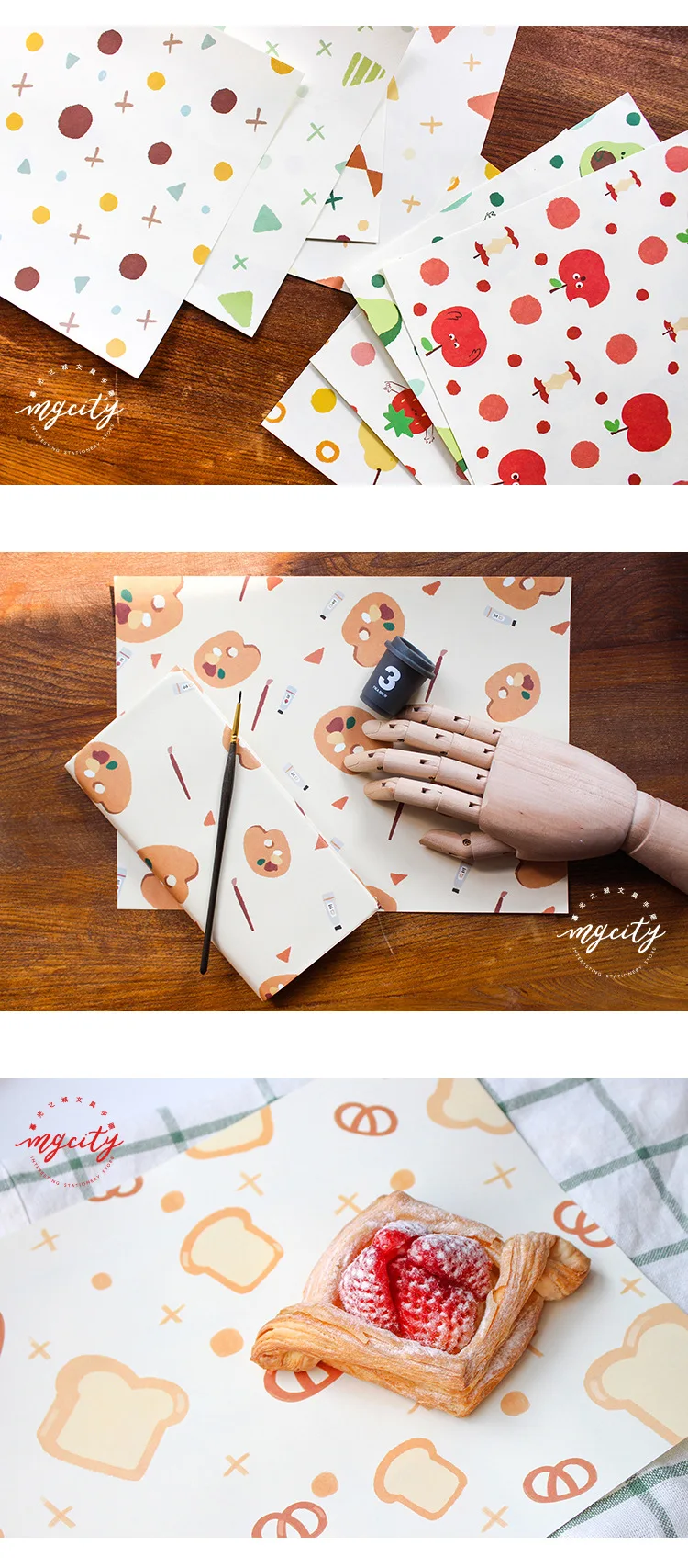 

Daily Cute Series of Material Paper (40 Sheets) Diy Life Cute Stickers Travel Stickers Material Paper