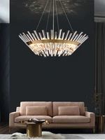 living room led crystal chandeliers lighting for kitchen living room loft hanging chain nordic gold chandelier lamp
