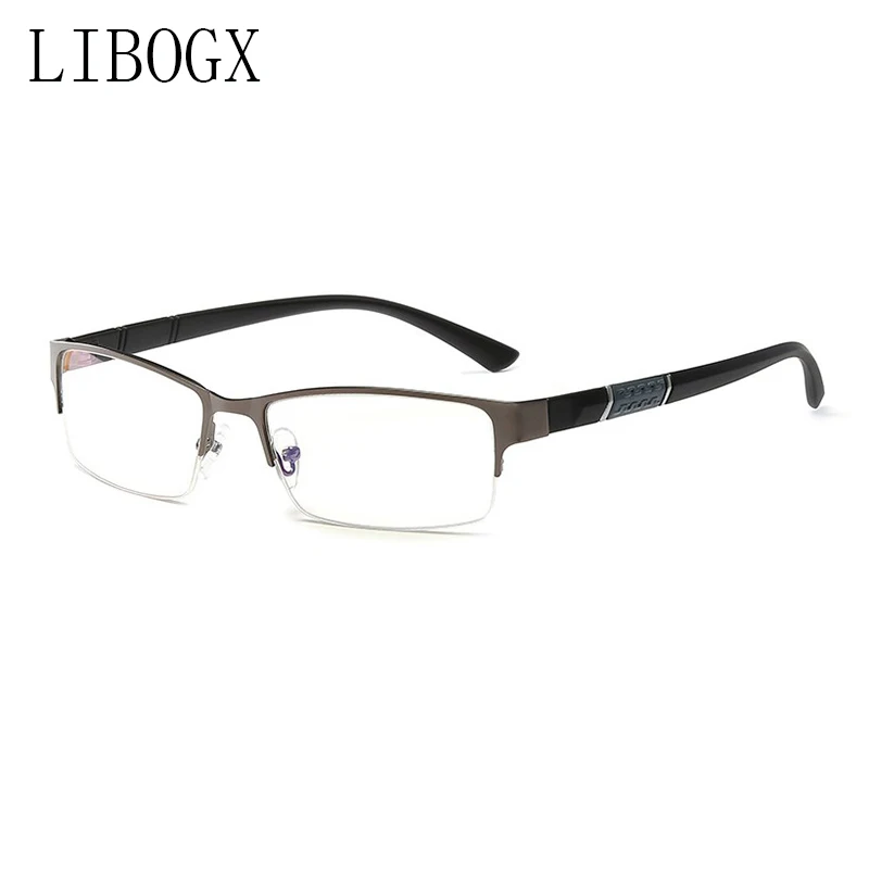 Мужские очки для чтения высококачественные металлические полуоправы