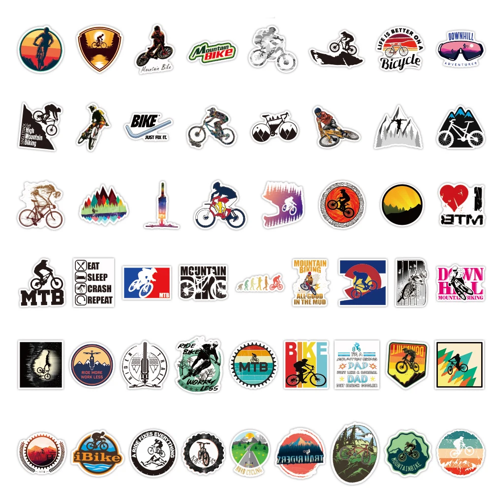 103050pcs mountain bike mtb stickers laptop guitar luggage skateboard phone waterproof cool graffiti sticker decal kid toys free global shipping
