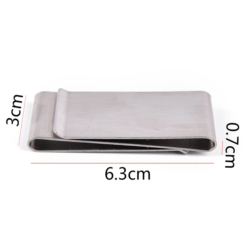 Двусторонний тонкий карманный зажим для денег из нержавеющей стали | Багаж и