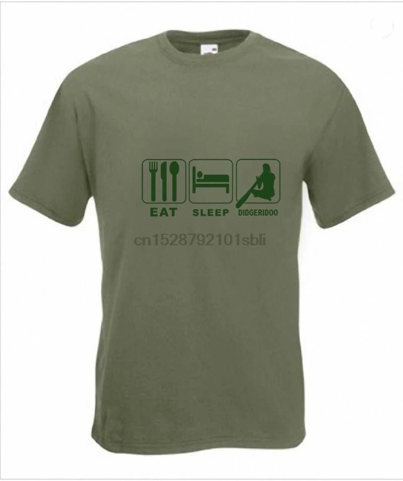 

Summer Style Tees Eat Sleep Didgeridoo Male Harajuku Top in all Sizes Fitness choice of coloursPrinted Aborigine Funny T-shirt