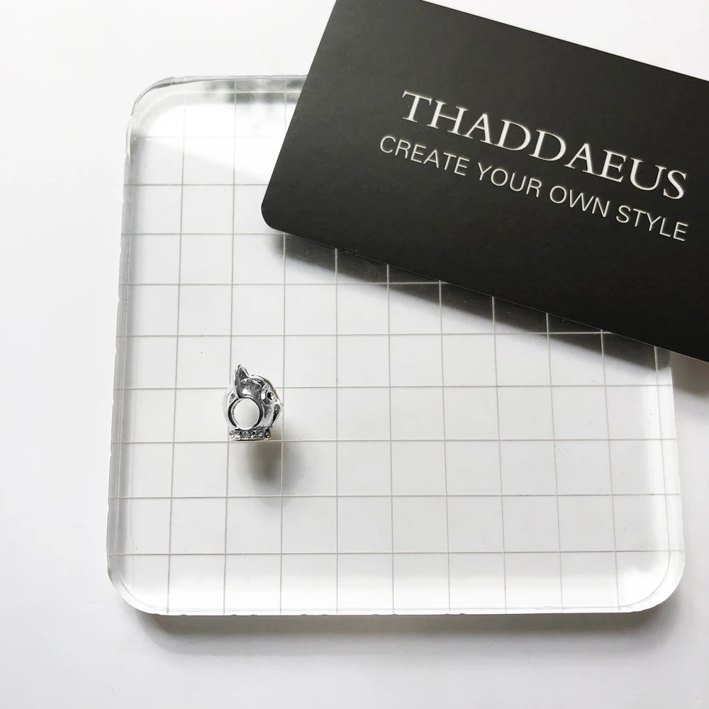 Бусины в виде кота серебряные бусины Стразы для браслета европейские ювелирные