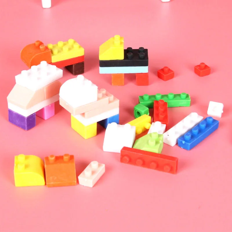 

Children's mini building block eraser can be assembled creative square rubber children's DIY assembly kindergarten toy gift