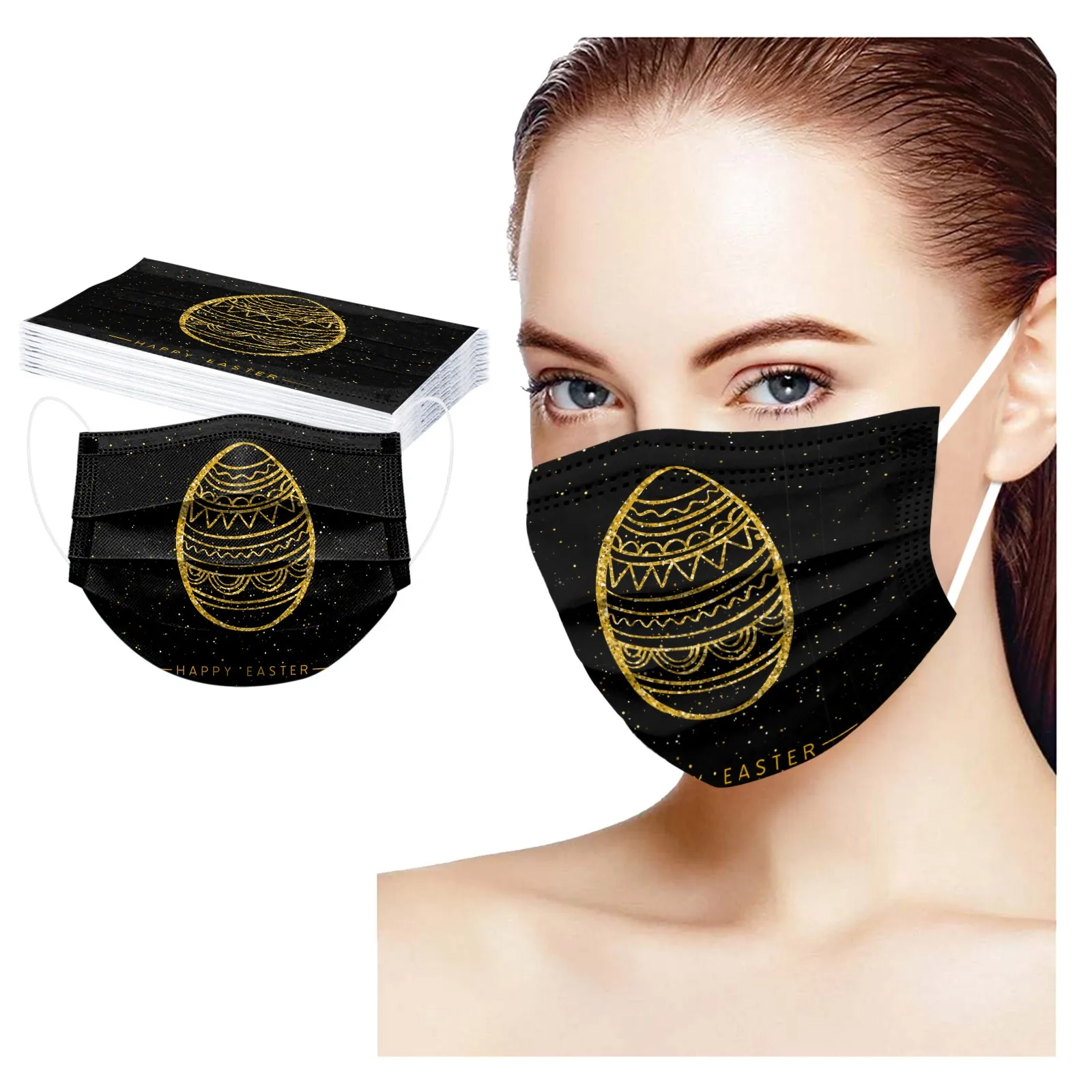 50PCS Adult Fashion Disposable Non-Woven Fabric Mask Facial 3 Layers Personal Face Mouth Masks Masque Mascarilla | Красота и здоровье