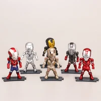 6pcsset anime marvel avengers ironman pvc action figure collectible model toy 10cm