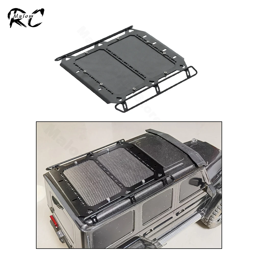 Metal Carbon Fiber Roof Rack Luggage Carrier Tray for 1/10 RC Crawler TRAXXAS TRX-6 G63 6x6 TRX-4 G500 4x4 Upgrade Part