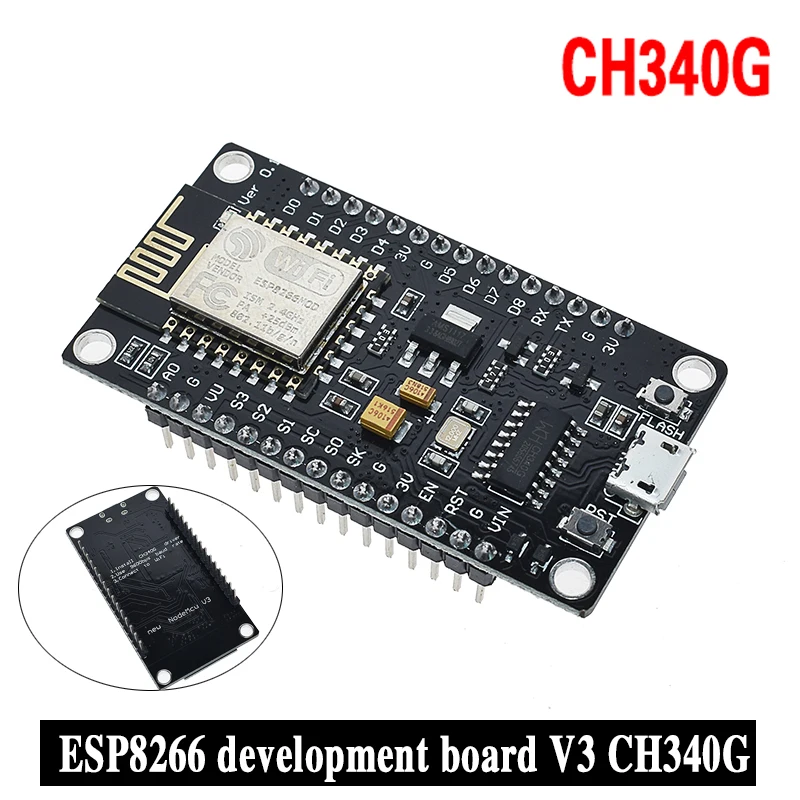 V3 беспроводной модуль NodeMcu 4 м байт Lua WIFI Интернет вещей макетная плата на основе ESP8266 ESP-12E для arduino совместимый