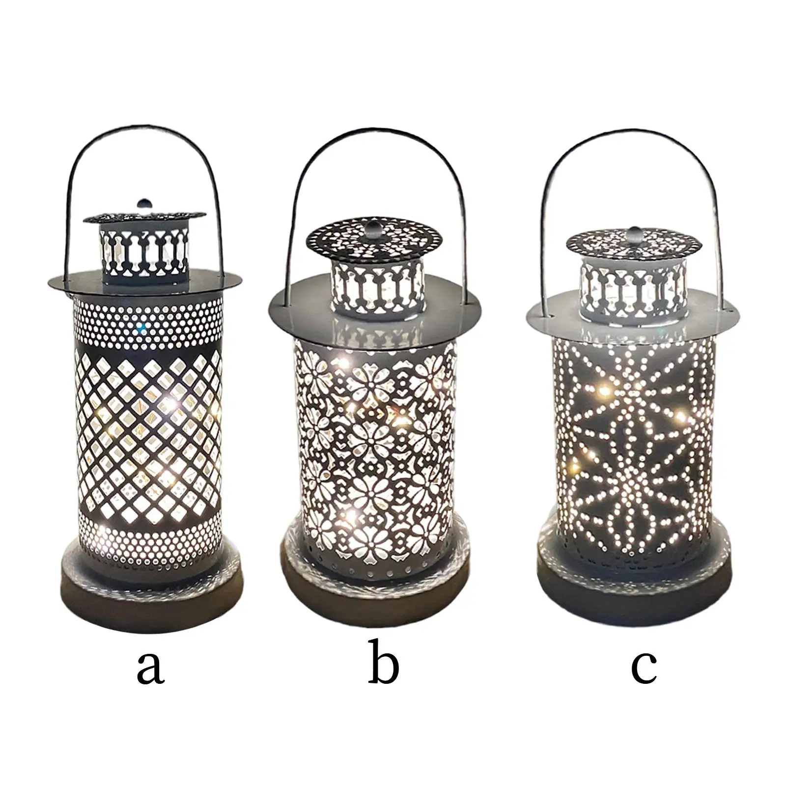 

Декоративный фонарь из кованого железа, подвесной комнатный светильник на батарейках, настольное светодиодный ное освещение для праздничн...