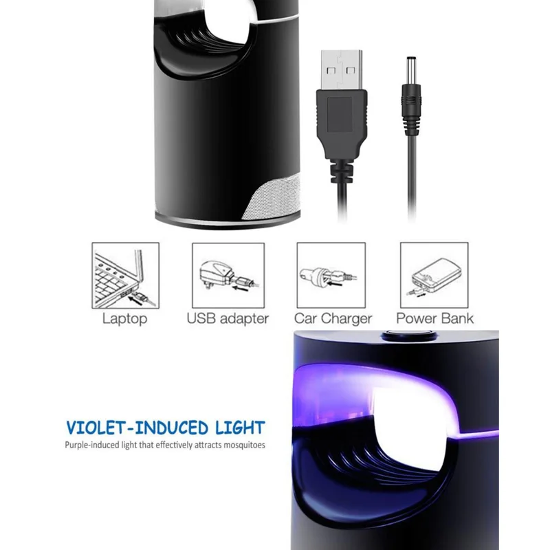 НОВАЯ безопасная фоткаталитическая лампа-убийца комаров Светодиодная лампа