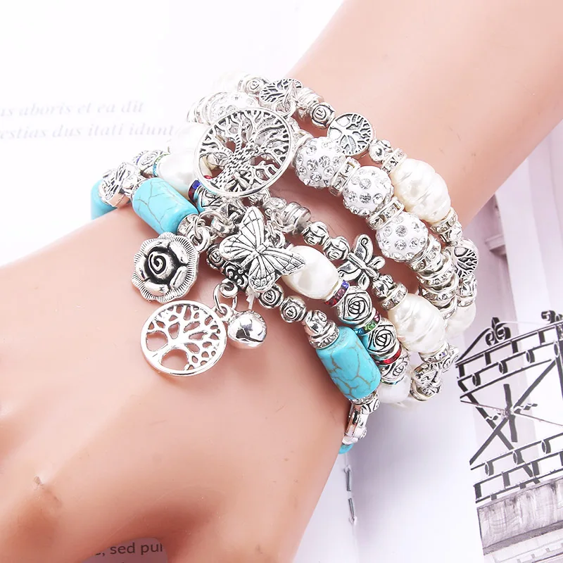 Летний тренд женский браслет из жемчуга ювелирные изделия бисера шарм