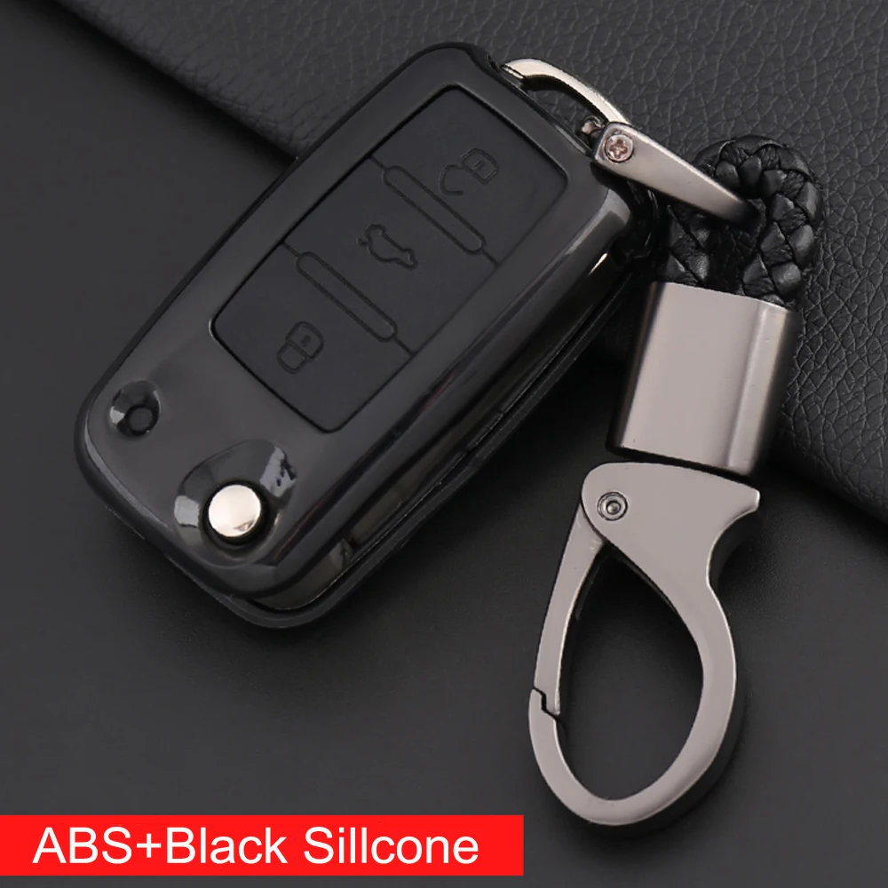 Набор ключей из углеродного волокна и силикона АБС для автомобиля чехол Volkswagen VW
