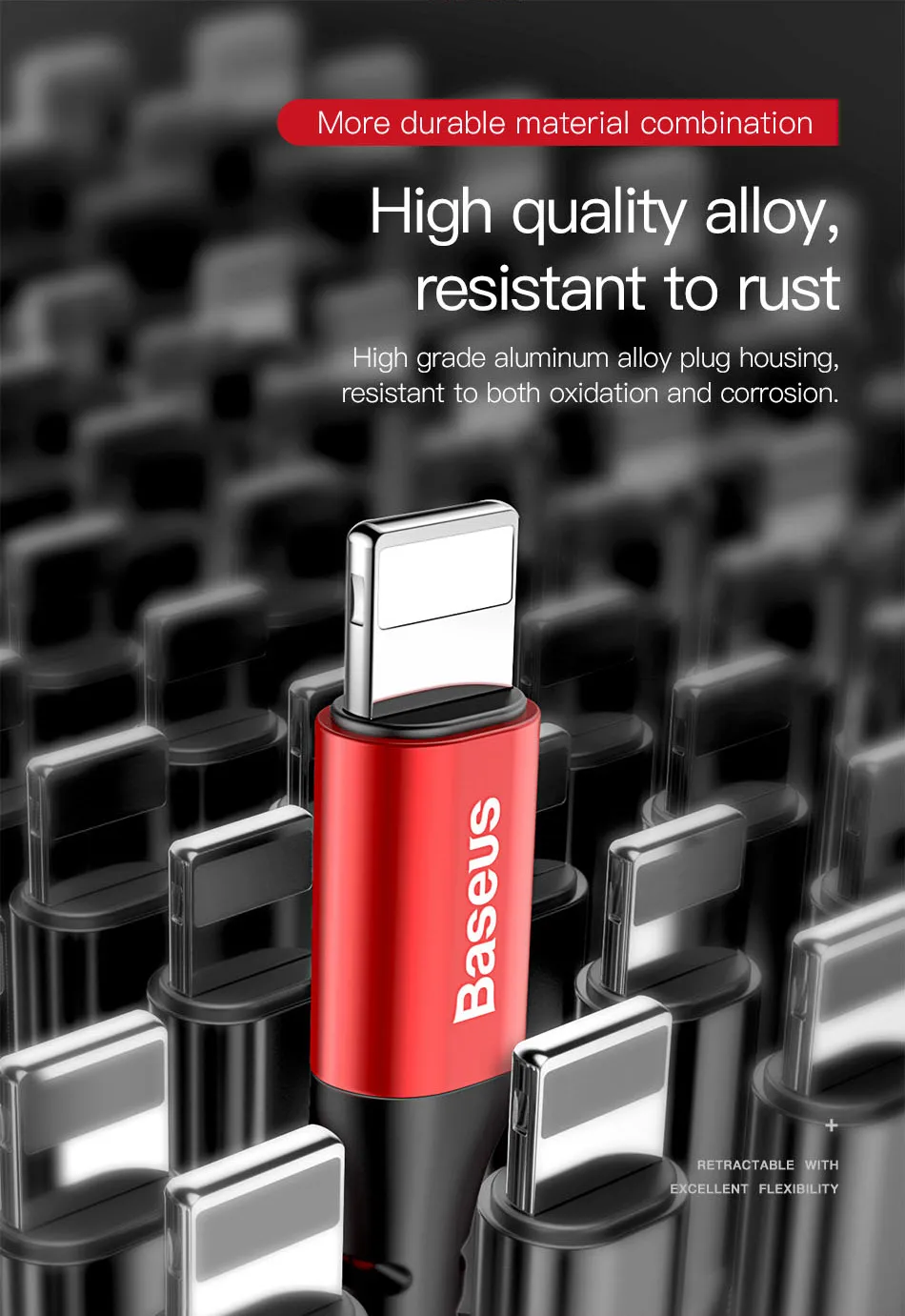 Baseus весна выдвижной usb зарядный кабель для iPhone xs max xr 8 7 6s plus 5 11 ipad зарядное устройство для apple lightning Кабель автомобильный 1 м