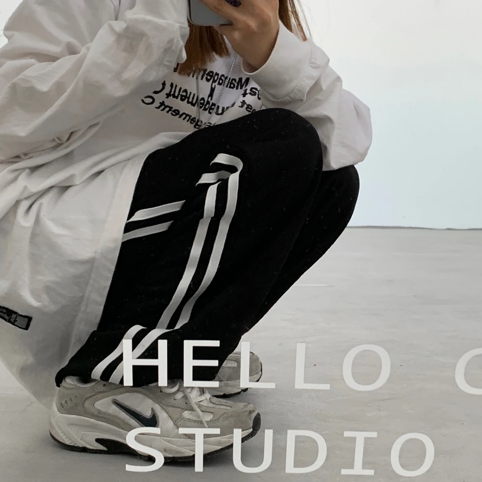 

INS Super Popular Solid Color Draped Pants Women's Autumn and Winter Wild Parallel Bars Casual Pants Loose Straight Wide-Leg