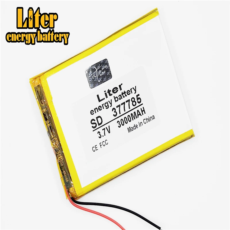 3 7 v 3000mah 377785 357585 литий полимерный аккумулятор для планшета с платой планшетного