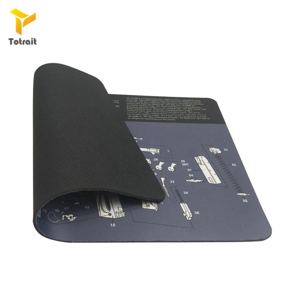 Totrait SIG P229 Gun Cleaning Rubber Mat With Parts Diagram Instructions Armorers Bench Mouse Pad for P226 | Спорт и развлечения