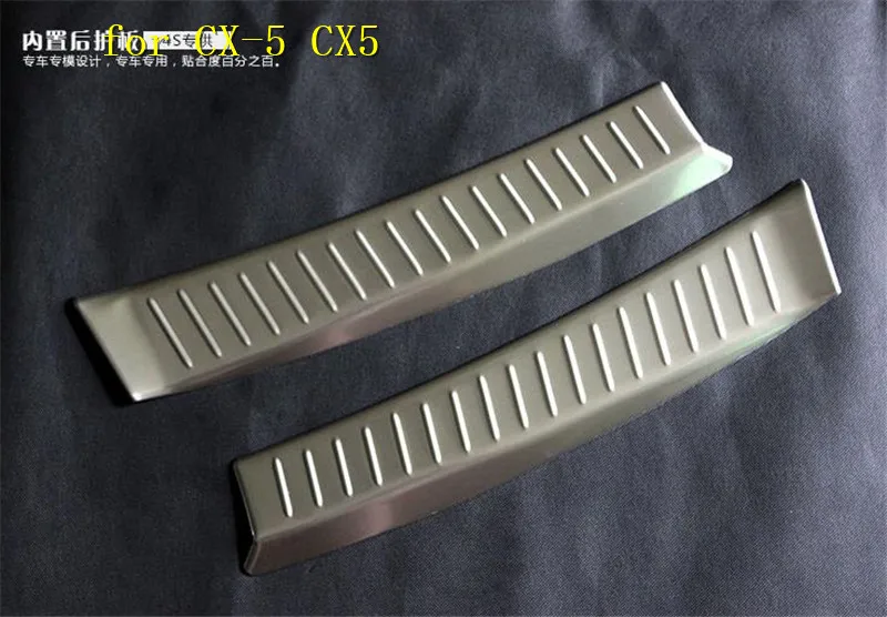 Высокое качество из нержавеющей стали Задний бампер протектор Подоконник для Mazda