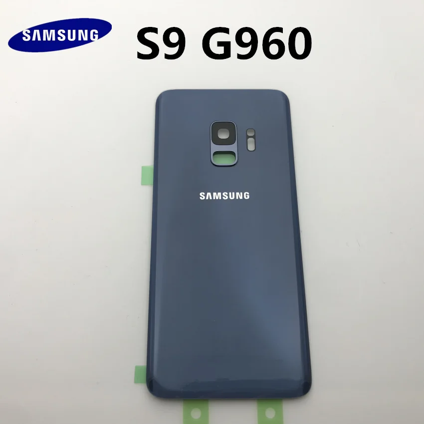 blue 10 шт.,, новинка, для samsung Galaxy S9 edge, G960, G960F, SM-G960F, Задняя стеклянная крышка, задняя крышка, крышка батареи, замена корпуса - Цвет: blue