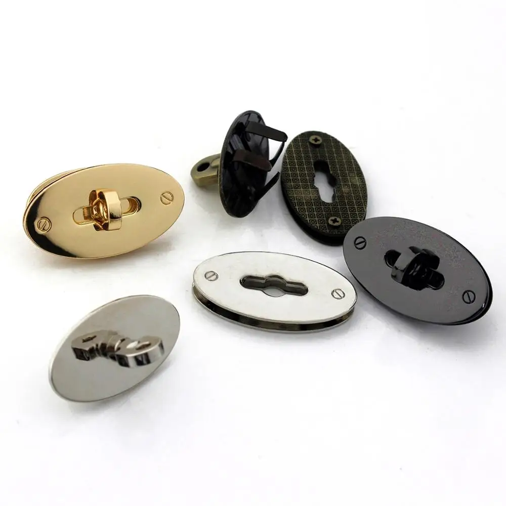 1 шт. металлическая сумка овальной формы поворотный замок поворотная застежка