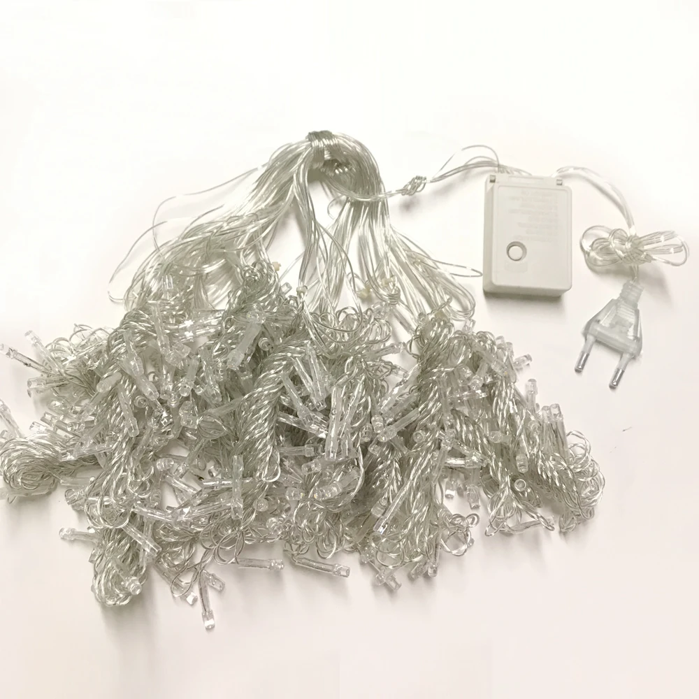 Рождественская светодиодная гирлянда занавес в виде сосулек с функцией памяти 3x3