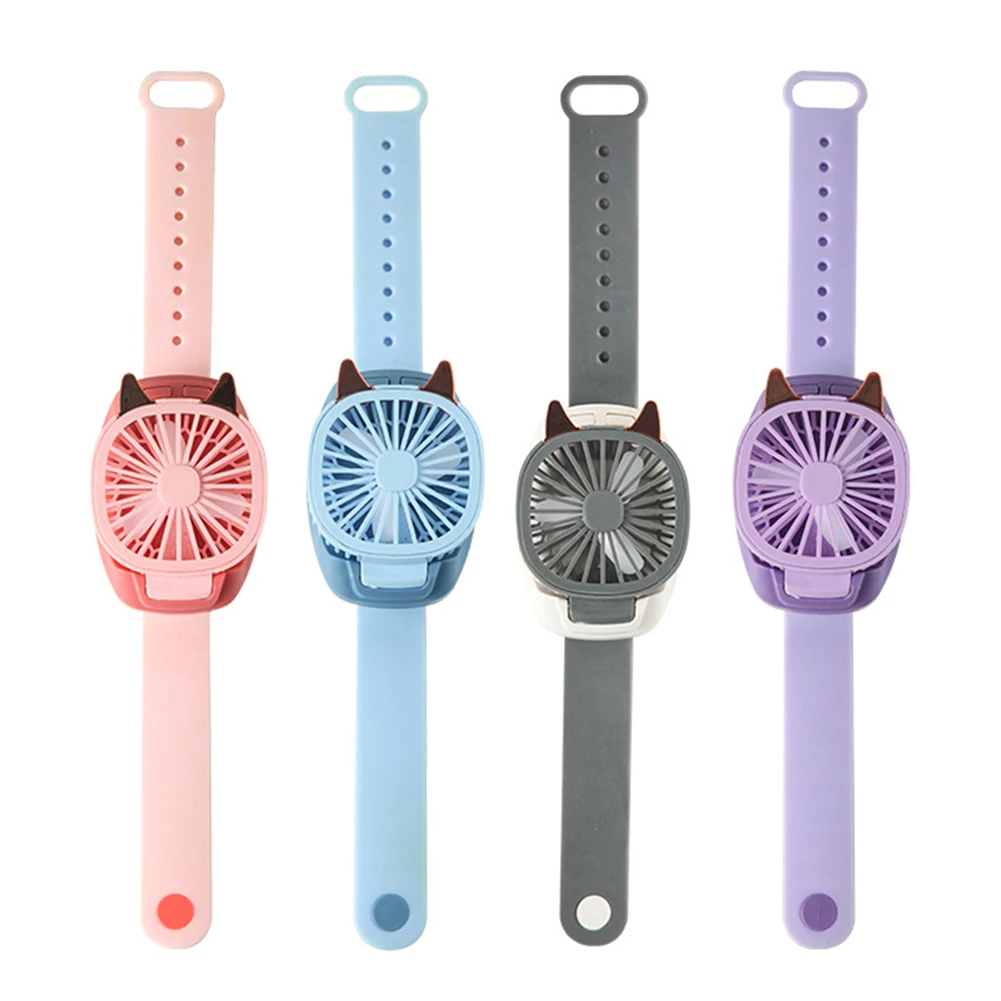 3 Gears Adjustable Wrist Watch Fan Portable Rotatable Air Cooling Summer Personal Fan for Students O