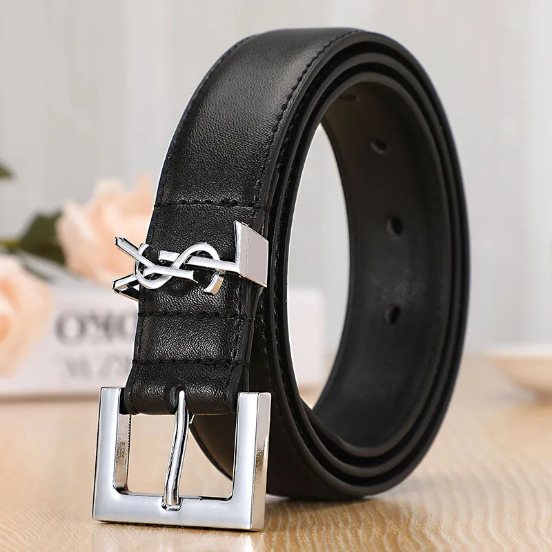 

2021 New Belt Ladies Luxury Pin Buckle Waist Jeans Decoration Female Fashion Wild Ins Simple Style Black Trousers Belts