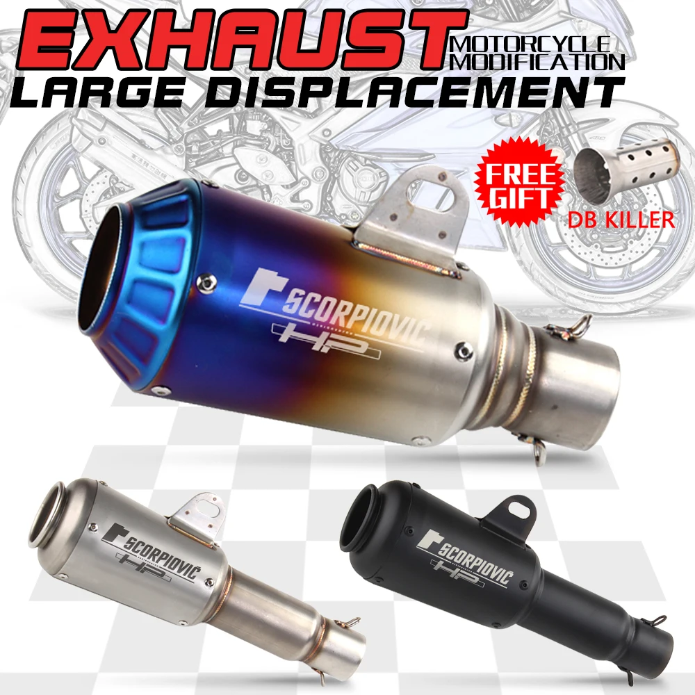 

Motorcycle exhaust Pipe mufler Escape Moto For honda grom suzuki hayabusa ktm duke 390 2018 suzuki GSR750 yamaha mt07
